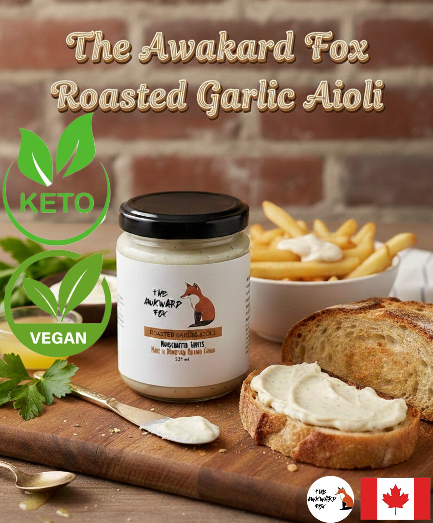 Roasted Garlic Aioli (237ml) (Vegan/Keto) (No Tax)