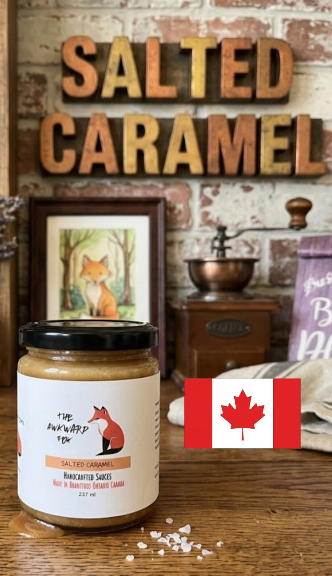 Salted caramel (237ml) (Vegetarian) (No Tax)